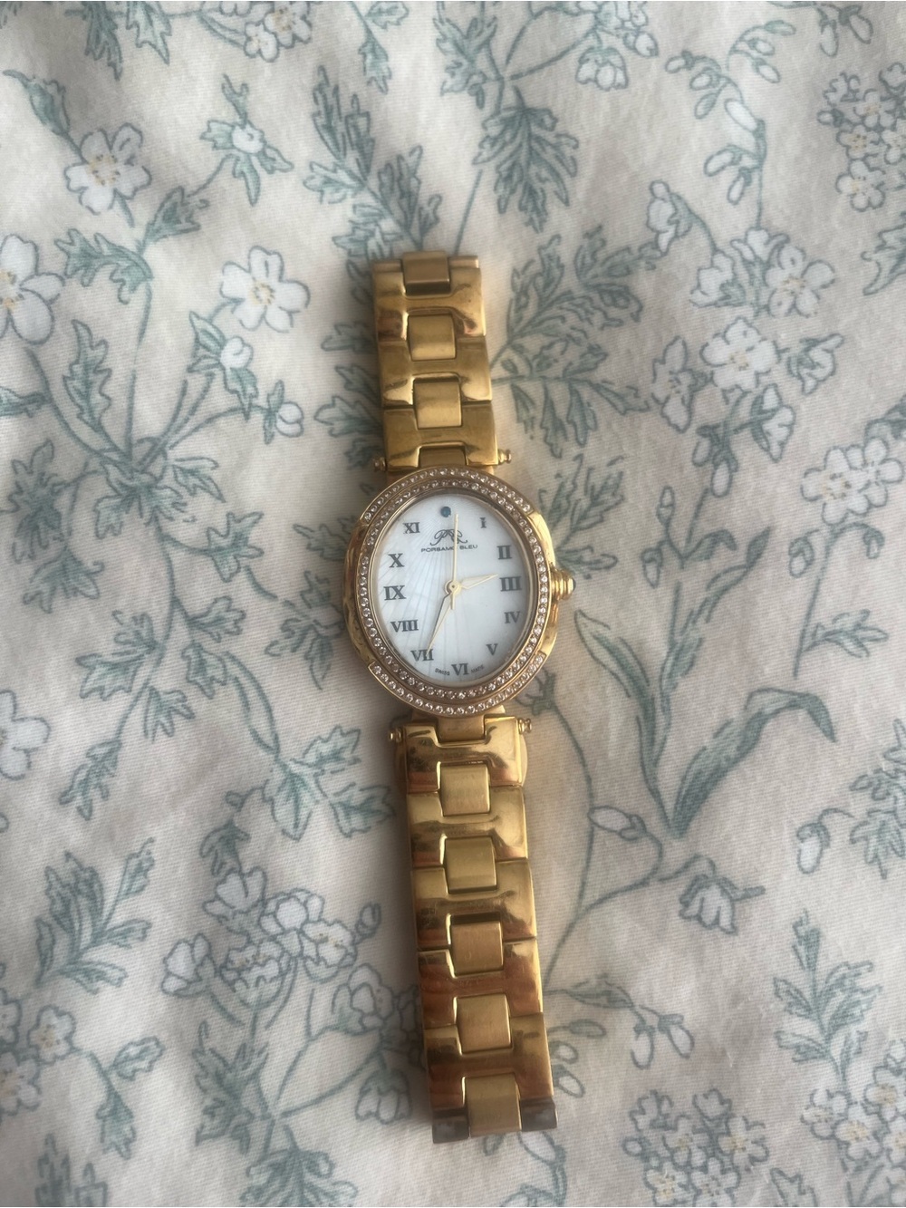 Porsamo Bleu Gold Tone Ladies Watch with White Dial